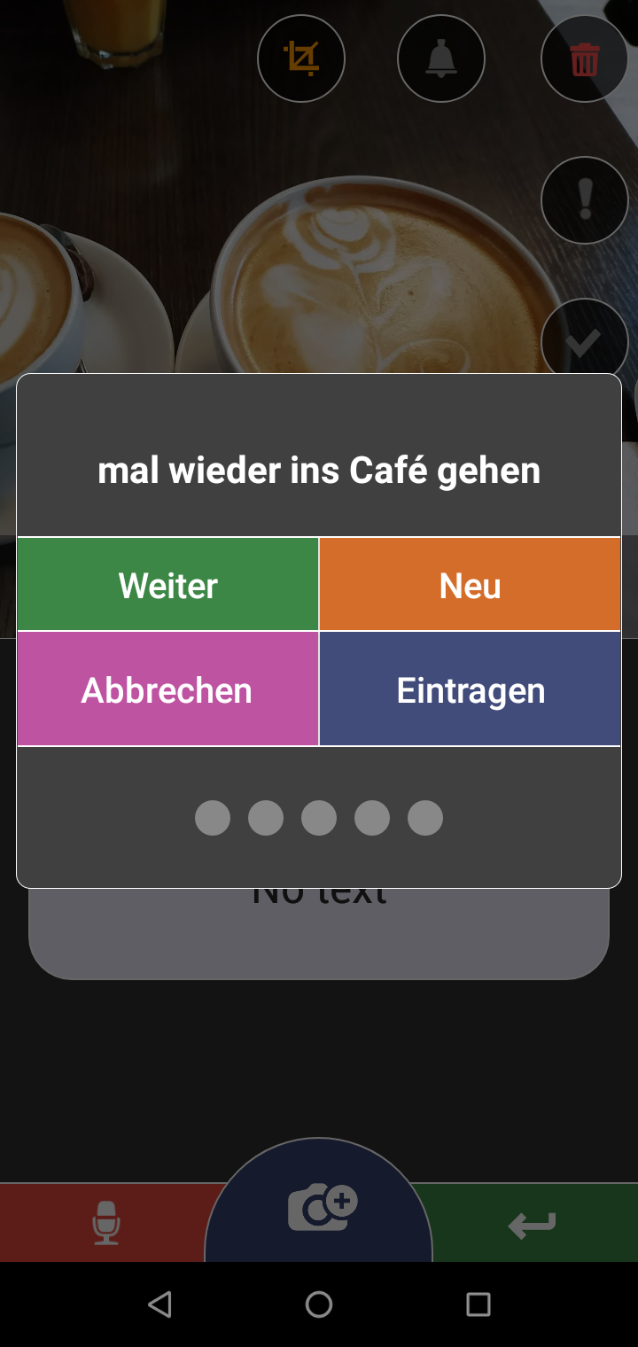 Fotodo organisiert Aufgaben und Notizen als Listen und ergänzt sie mit Fotos, Audio, Spracheingabe, Erinnerungen sowie Backup- und Export-Funktionen.