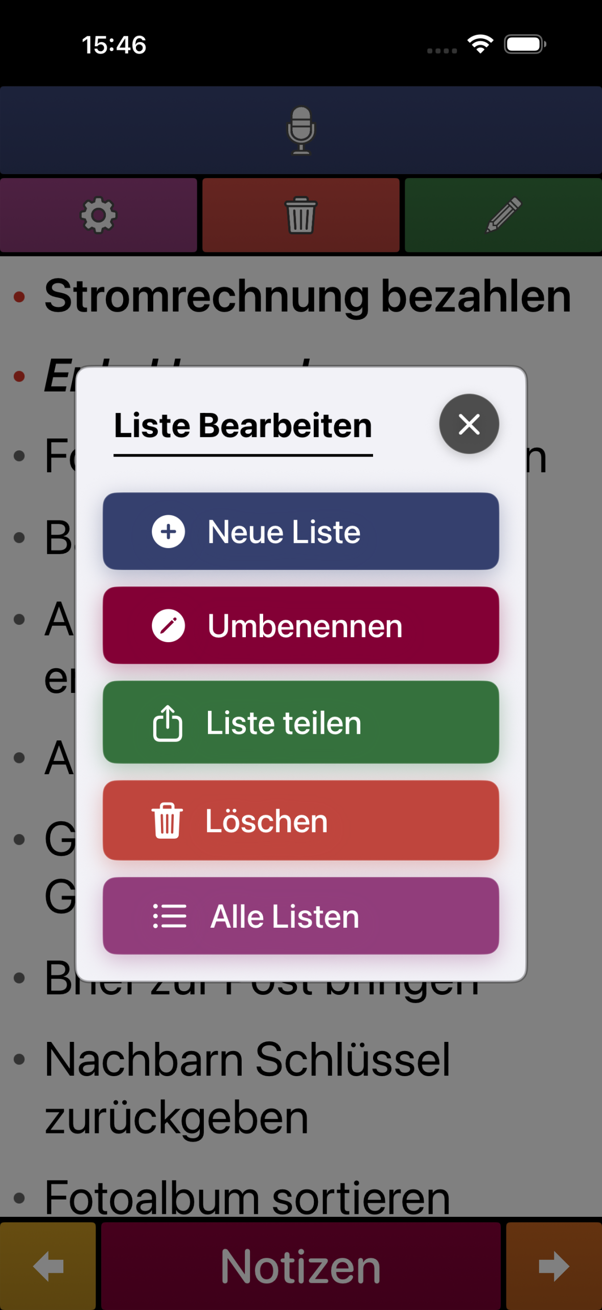 Notepad ist eine iOS-App für Notizen, To-dos, Spracheingabe, iCloud-Sync und Widgets mit starkem Fokus auf Backup und Wiederherstellung.