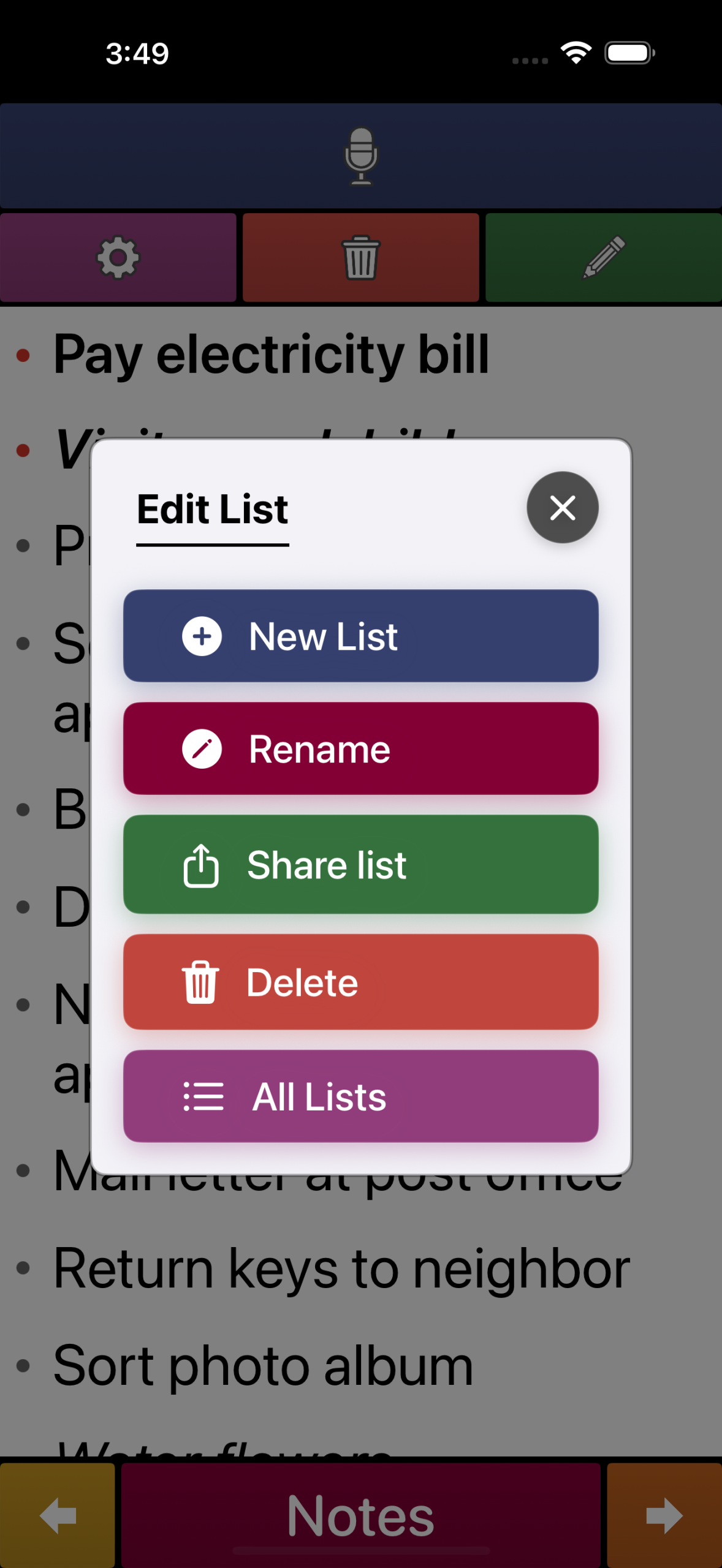 Notepad is an iOS app for notes, to-dos, voice input, iCloud sync and widgets with a strong focus on backup and restore.